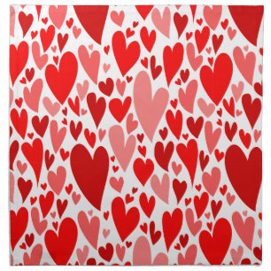 Groovy and Romantic Red Hearts Valentine's Day Napkin