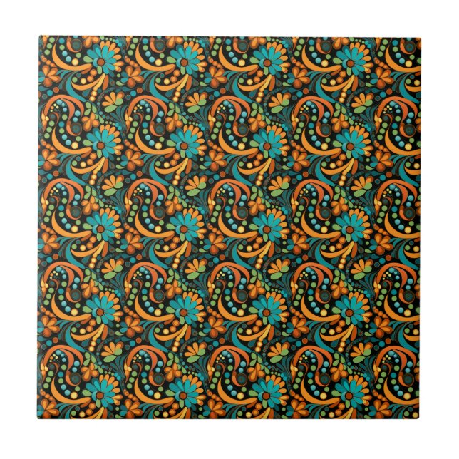 Groovy Art Ceramic Tile (Front)