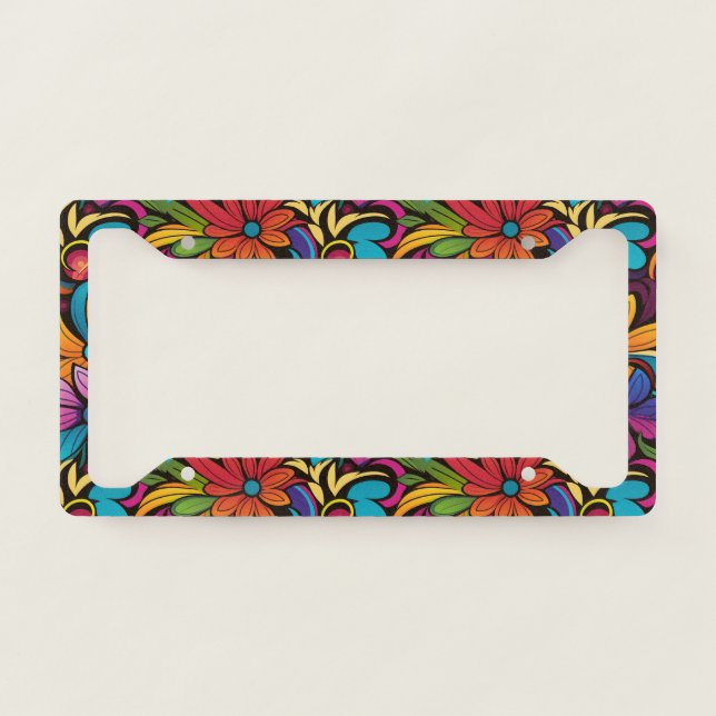 Groovy Art License Plate Frame (Front)