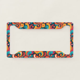 Groovy Art License Plate Frame