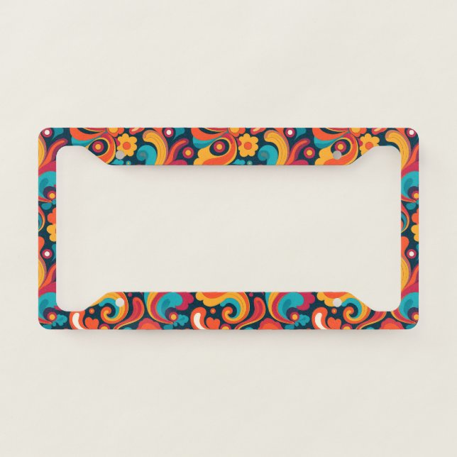 Groovy Art License Plate Frame (Front)
