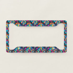 Groovy Art License Plate Frame