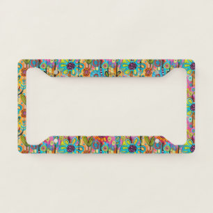 Groovy Art License Plate Frame