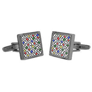 Groovy Art Retro Style Cufflinks