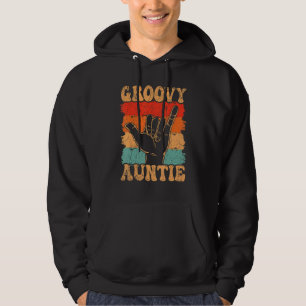 Groovy Auntie 70s Aesthetic Nostalgia 1970's Retro Hoodie