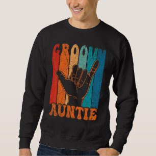 Groovy Auntie 70s Aesthetic Nostalgia 1970's Retro Sweatshirt