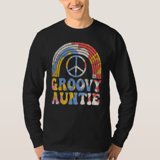 Groovy Auntie 70s Aesthetic Nostalgia 1970's Retro T-Shirt