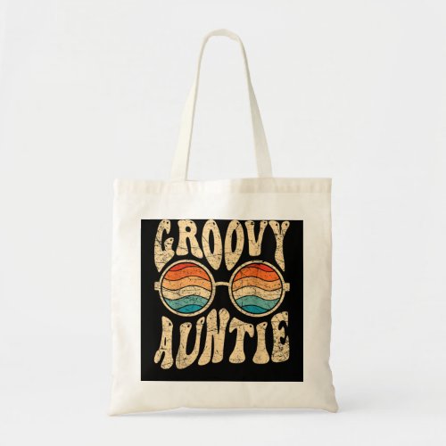 Groovy Auntie 70s Aesthetic Nostalgia 1970s Retro Tote Bag