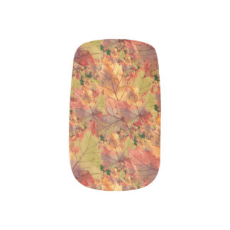 Groovy Autumn Leaves Pattern – Cozy Fall Design Minx Nail Art