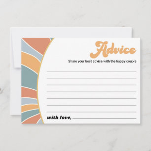 Groovy Baby Advice Retro Sunshine Baby Shower Card