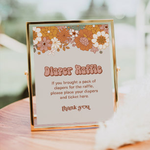 Groovy Baby Diaper Raffle Sign