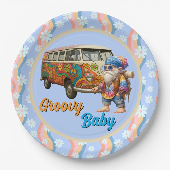 Groovy Baby  Paper Plates (Front)