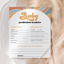 Groovy Baby Predictions and Advice Shower Game