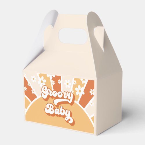 Groovy Baby Retro Sunshine daisy boho thank you Fa Favor Boxes