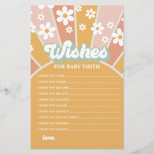 Groovy Baby Retro Sunshine Wishes for Baby Flyer