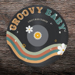 Groovy Baby Retro Vinyl Record Baby Shower Paper Plates<br><div class="desc">Step back in time and groove to the rhythm of nostalgia with our "Groovy Baby Retro Vinyl Record Baby Shower Paper Plates." These unique plates take you on a journey to the golden era of music, adding a touch of retro charm to your baby shower celebration. Designed to resemble classic...</div>