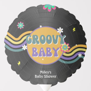 Groovy Baby Retro Vynil Record Baby Shower Decor Balloon