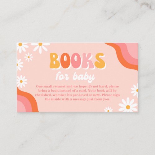 Groovy Baby Shower Books for Baby Card