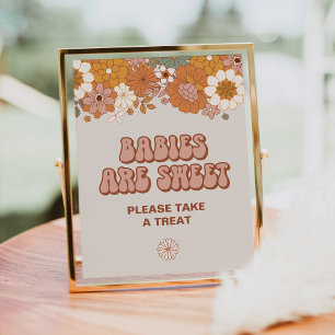 Groovy Baby Shower Favor Sign