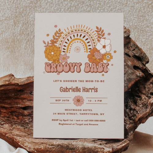 Groovy Baby Shower Invitation