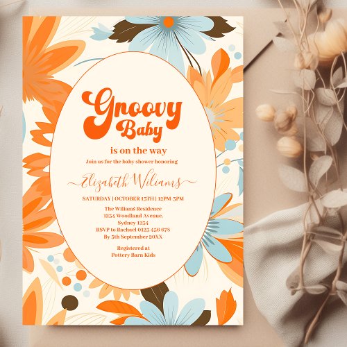 Groovy Baby Shower  Invitation