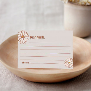 Groovy Baby Shower Time Capsule Note Card