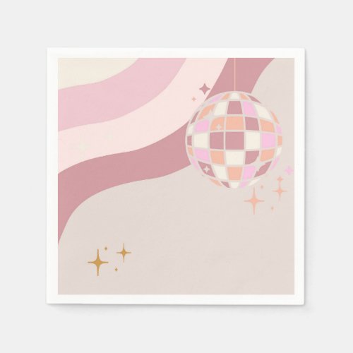 Groovy Bachelorette Disco Napkins 70s Baby