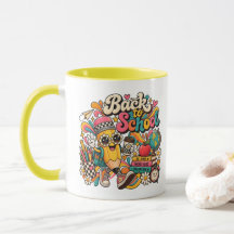 Groovy Back to School Mug Colorful Pencil Student