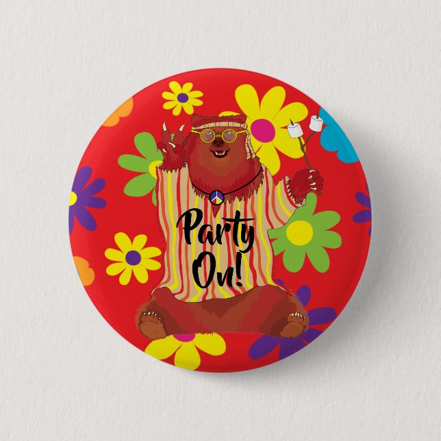 Groovy Bear Button (Front)
