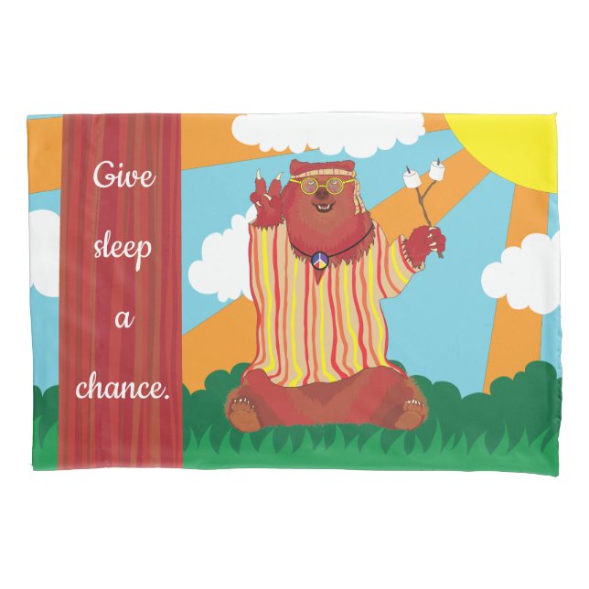 Groovy Bear Pillow Case (Front)