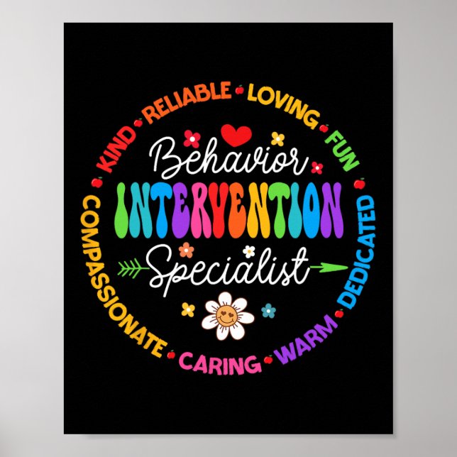 Groovy Behavior Intervention Specialist Back To Sc Poster (Front)