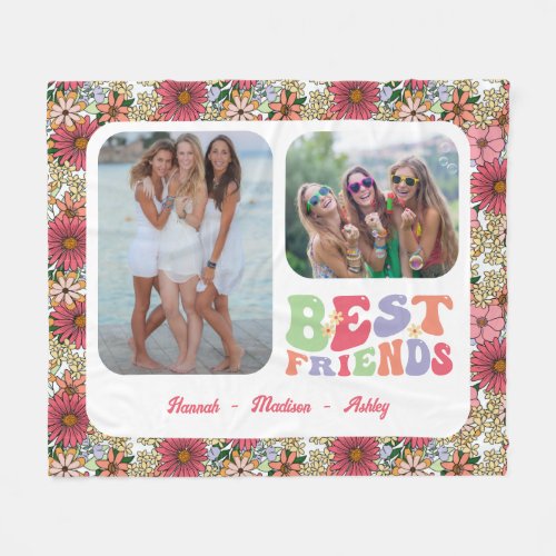 Groovy Best Friends 2 Photo Fleece Blanket