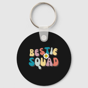 Groovy Bestie Squad Besties Trip Besties Matching Keychain