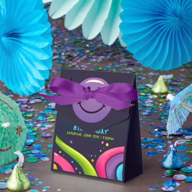 Groovy Birthday Bash Favor Boxes (Party)