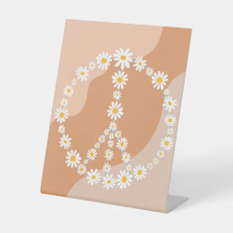 Groovy Birthday Party Boho Daisy Decorations Table Pedestal Sign