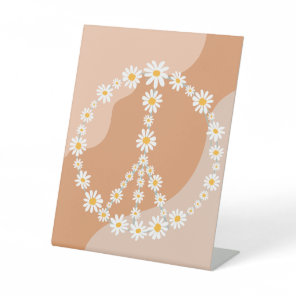 Groovy Birthday Party Boho Daisy Decorations Table Pedestal Sign