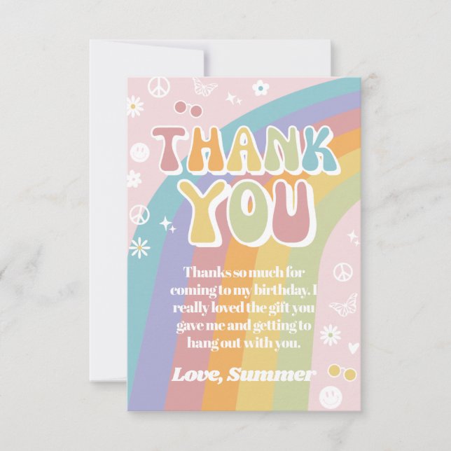 Groovy Birthday Thank You Card | Groovy Thank You (Front)