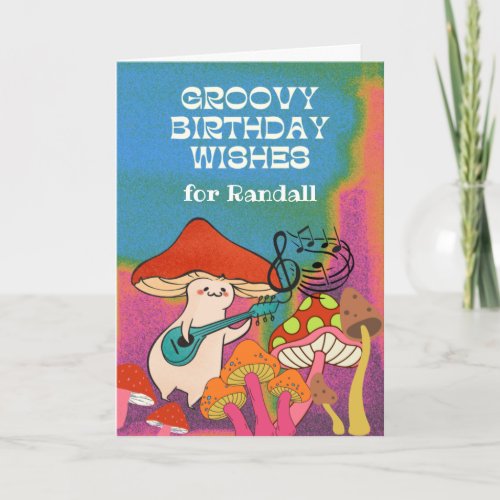 Groovy Birthday Wishes Far Out Mushrooms  Card