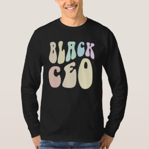 Groovy BLACK CEO CREW Melanated Business Owner Mil T-Shirt