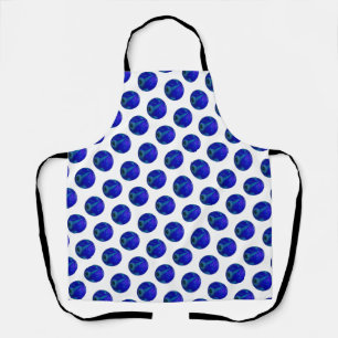 Groovy Blue Polka Dot Lawn Bowls, Apron