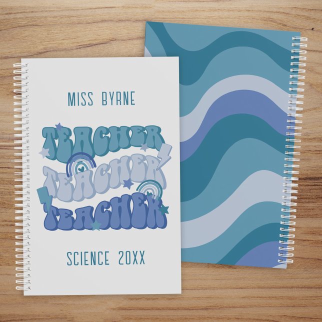 Groovy Blue Retro Teacher Planner (Creator Uploaded)