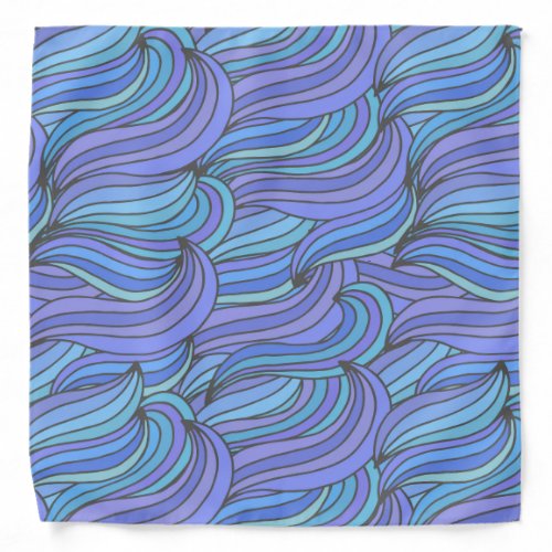 Groovy Blue Waves Bandana