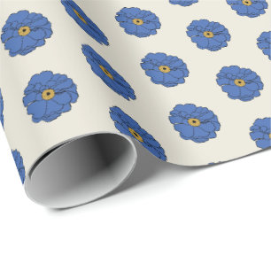 Groovy Blue Wrapping Paper