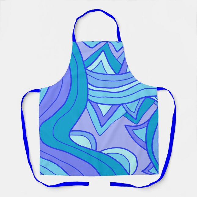 Groovy Blues Apron (Front)