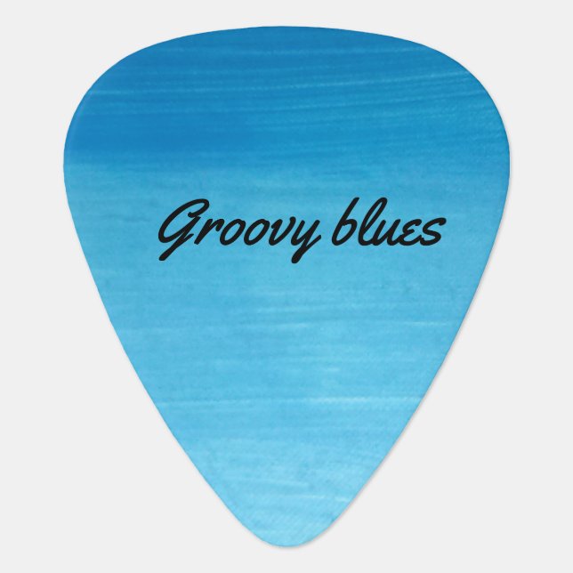 Groovy blues guitar pick (Front)