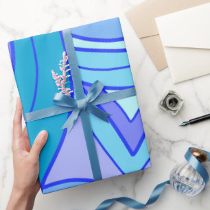 Groovy Blues Wrapping Paper