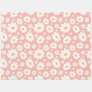 Groovy Blush Boho Daisy Floral Garden Pattern Rug