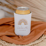 GROOVY Bohemian Rainbow Bridesmaid Can Cooler<br><div class="desc">The Groovy Bohemian Collection - a unique and eye-catching collection that blends retro florals and rainbow with a neutral and earthy palette, bringing a touch of the hippie 70's style. This collection is perfect for those who appreciate the beauty of nature and the free-spirited bohemian lifestyle. This collection is both...</div>