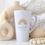 GROOVY Bohemian Rainbow Bridesmaid Latte Mug<br><div class="desc">The Groovy Bohemian Collection - a unique and eye-catching collection that blends retro florals and rainbow with a neutral and earthy palette, bringing a touch of the hippie 70's style. This collection is perfect for those who appreciate the beauty of nature and the free-spirited bohemian lifestyle. This collection is both...</div>