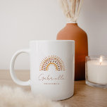 GROOVY Bohemian Rainbow Bridesmaid Mug<br><div class="desc">The Groovy Bohemian Collection - a unique and eye-catching collection that blends retro florals and rainbow with a neutral and earthy palette, bringing a touch of the hippie 70's style. This collection is perfect for those who appreciate the beauty of nature and the free-spirited bohemian lifestyle. This collection is both...</div>